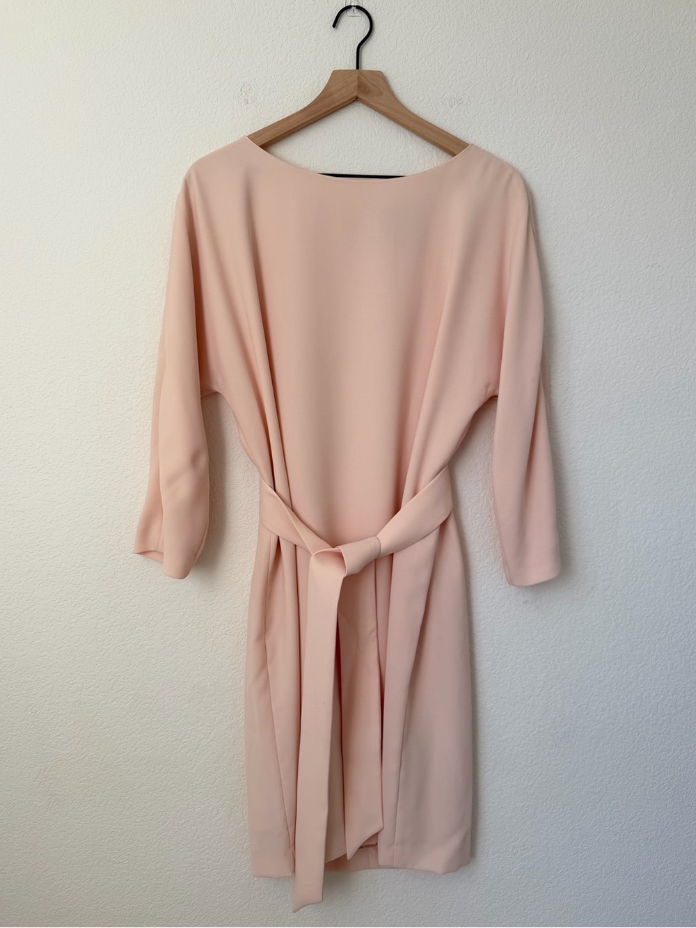 Alex Marie Size 12 Light Peach Dress Tie Waist Back Zipper Lined New